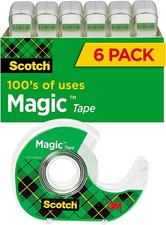 Scotch 6122 Magic Tape  Refillable Dispenser, 3/4-Inch x 650-Inch, 1-Inch Core,