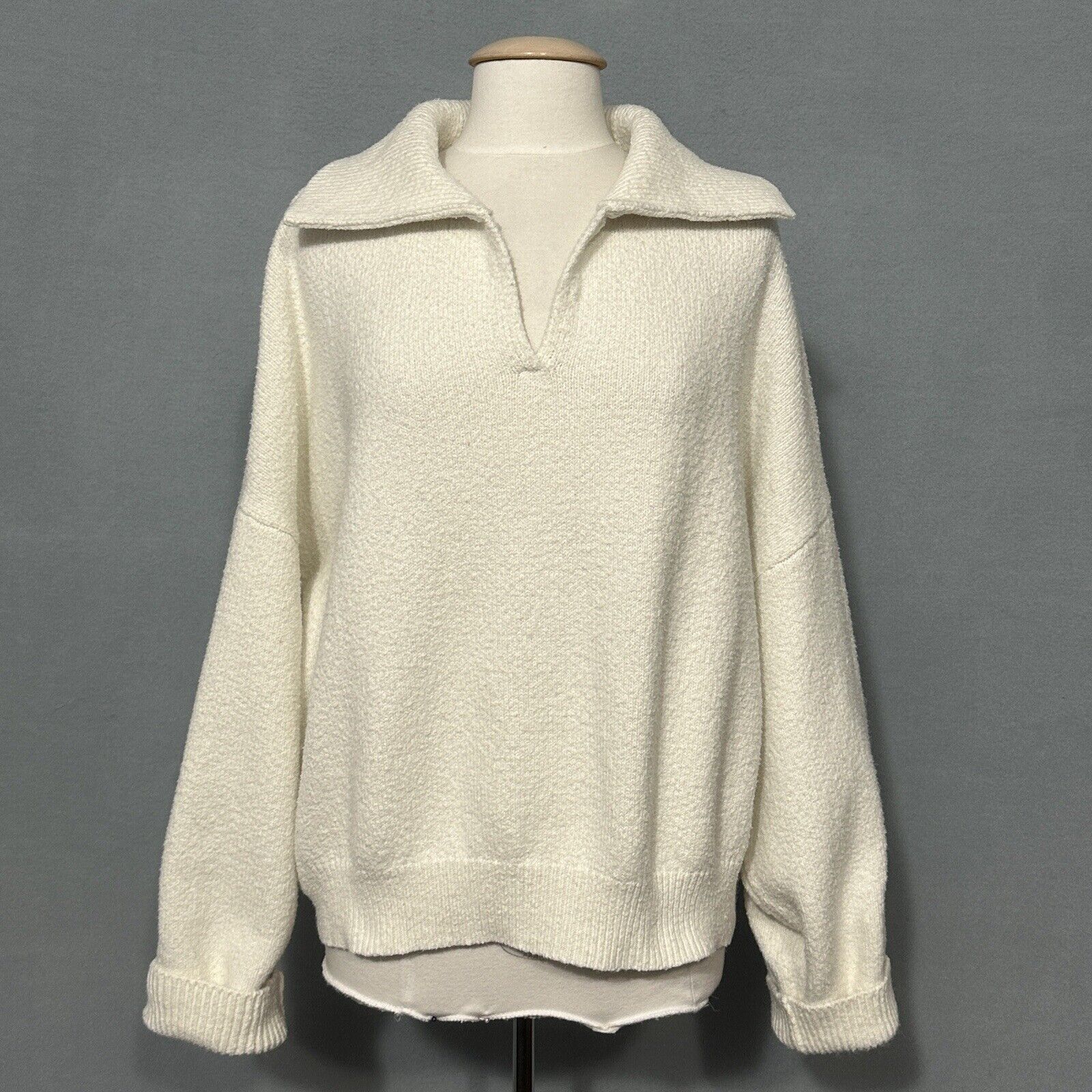 nap Loungewear Womens Sweater Medium Ivory Nubby … - image 1