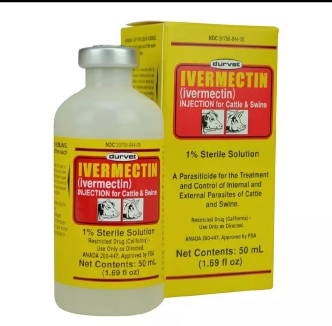 50ML cattle swine treatment control internal external parasite Durvet /Generic