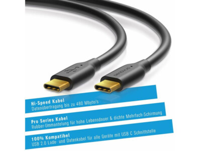 1m USB C Kabel Typ-C 3.1 Gen 2 60w 3A 4K60Hz PD Verbindungskabel 10GBit/s