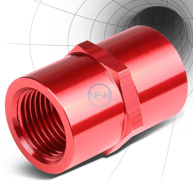 FEMALE 3/8"18 NPT PIPE THREAD COUPLER RED ANODIZE ALUMINUM FITTING