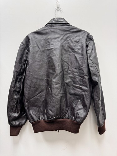 GENUINE US ARMY AIR FORCE FLYERS MEN'S LEATHER TYPE A-2 FLIGHT JACKET - SIZE 42L - Picture 14 of 20