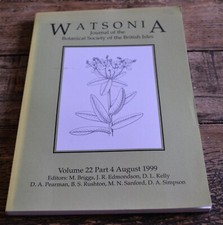 Watsonia Journal Volume 22 Part 4 August 1999 Botanical Society Of British Isles