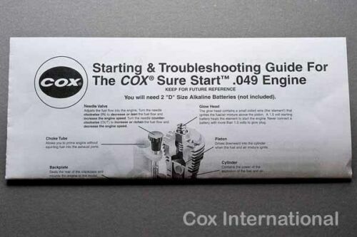 Chiave Per Motori COX Modellismo Aerei #1530 - Finitura Argento - Nuova Di Zecca
