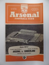 ARSENAL v SUNDERLAND | 1957/1958 | DIV. 1 | 21 DEC 1957 | UK FREEPOST