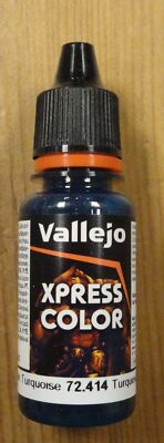 Vallejo Caribbean Turquoise XPress Color Miniatures Paint 18ml VAL72414 Express