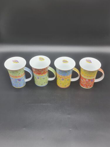 Maxwell & Williams Springtime! Cup Set Of 4 Red Yellow Blue Green - Picture 1 of 16