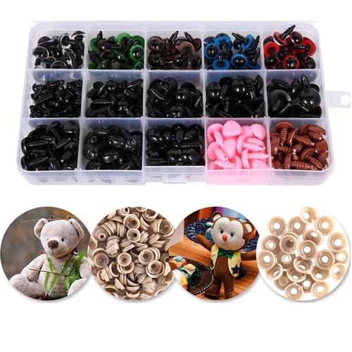 560 Pcs Plastic Safety Eyes and Noses with Washers, Colorful Craft Doll Eyes - Picture 2 of 13