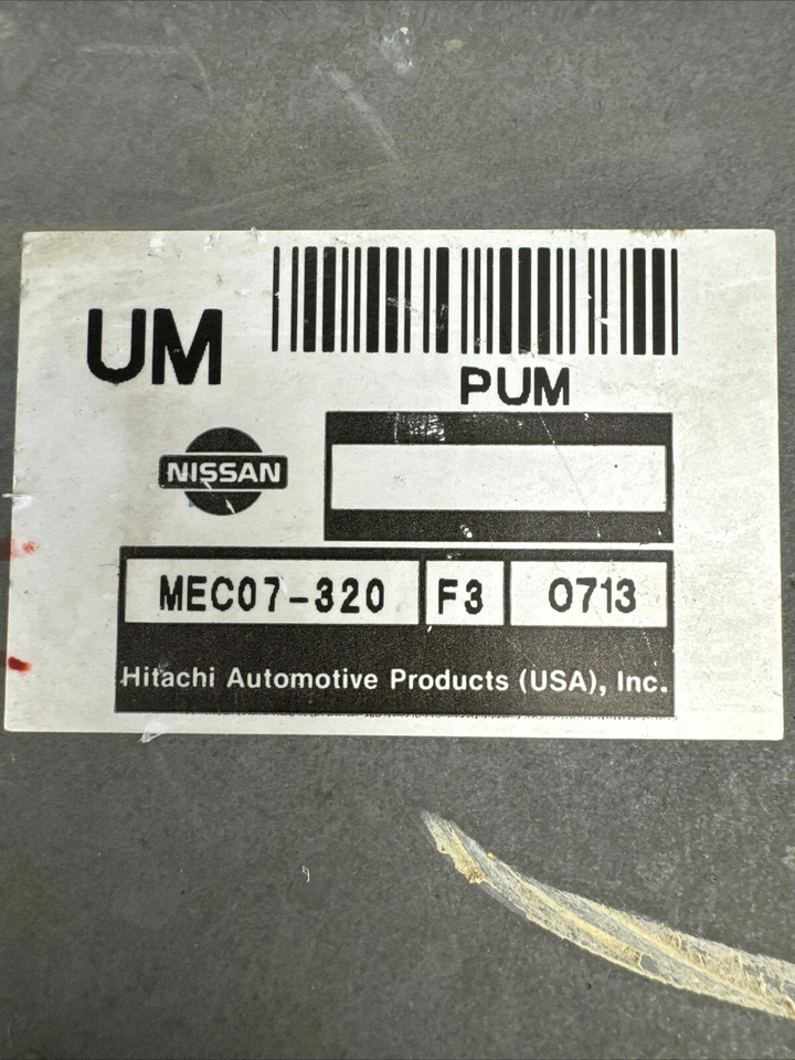 OEM 2001 Nissan Frontier ECU ECM Computer MEC07-320 F3 - Image 2 of 4