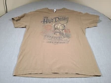 Vintage Deer Hunting Shirt Mens Large Brown GALT High Desert Adventures Guide Te