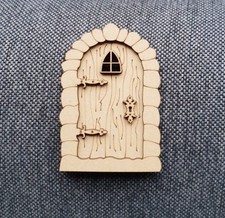 MDF Shape Mini Fairy Door KIT Ready to Decorate Gift 10cm x 7cm