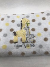 Carters Just One You Giraffe Mommy Me Gray Yellow Polka Dot Baby Blanket Lovey