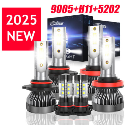 FOR Chevy Silverado 1500 2500HD 2007~2015 LED Headlight + Fog Light Bulbs Combo