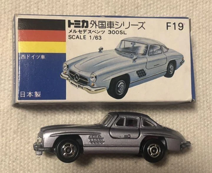 Tomica Blue Box F19 Mercedes-Benz 300Sl Made In Japan Foreign Car
