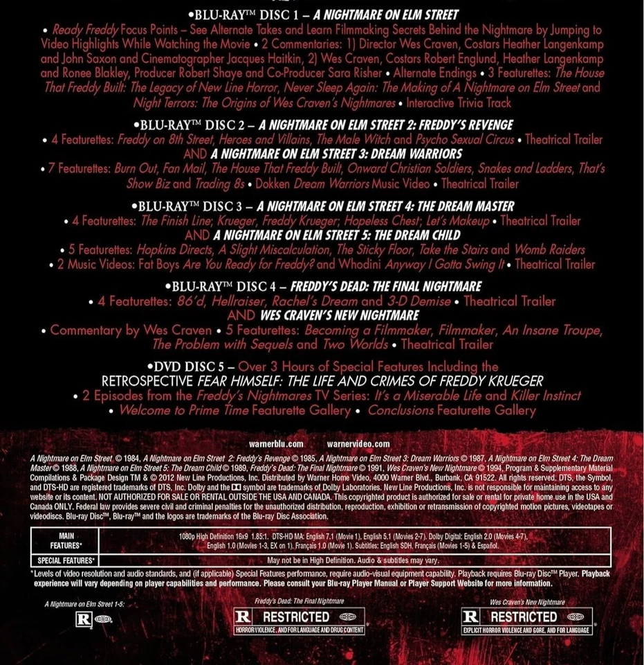 A Nightmare on Elm Street Blu-ray Collection 1-7 (w/Freddy Funko) **NEW/SEALED** - Image 3 of 3