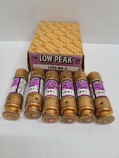 LOT OF 6 NEW OLD STOCK BUSSMANN LOW-PEAK 2A 250V FUSES LPN-RK-2