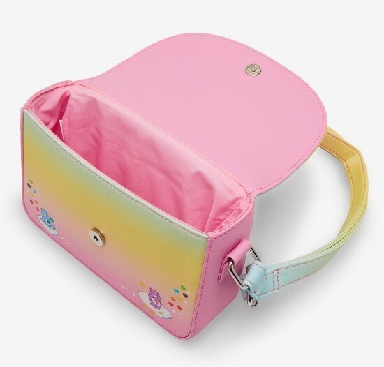 Loungefly Care Bears Rainbow Ombre Crossbody Bag Purse Clouds Heart