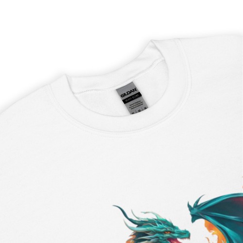 New Sweatshirt Unisex Fit S-5XL Golden Fire Dragon Gildan Long Sleeve Crew Neck - Bild 24 von 38