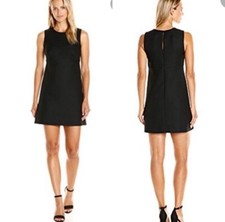 Milly NEW Italian Twill Sweetheart A-line Mini Dress Black Size 8 Retail: 395