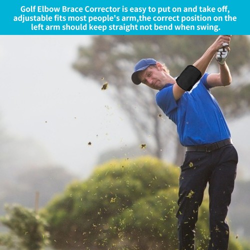 Ayuda para entrenamiento de swing de golf práctica recta codo soporte entrenador de swing envoltura de brazo - Imagen 6 de 10