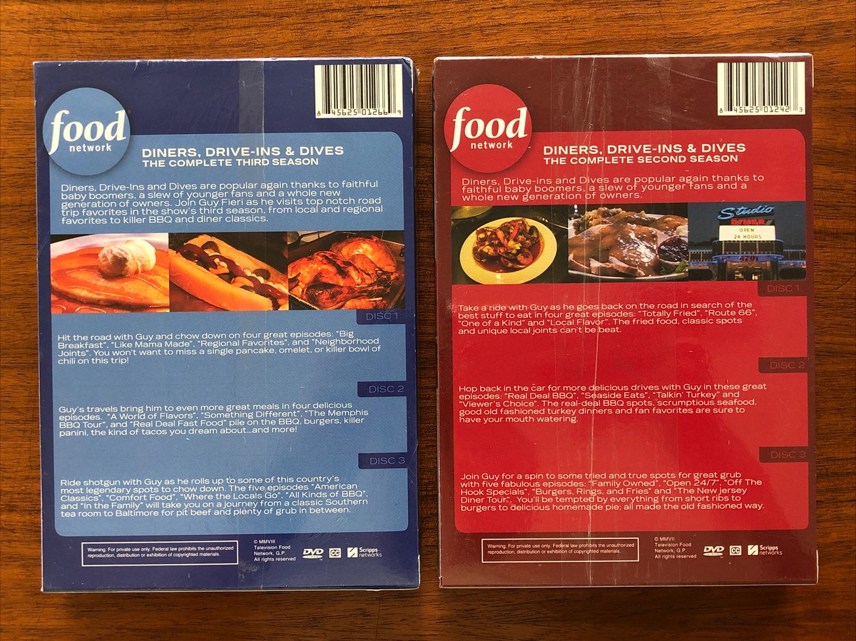 Guy Fieri Diners, Drive-Ins Dives Seasons Lot (DVD, Food