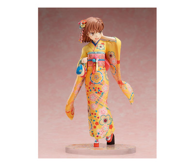 FuRyu Anime A Certain Scientific Railgun T Mikoto Misaka Kimono 1/7 Figur 240mm