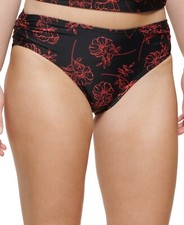  58 Calvin Klein Side Shirred Hipster Bikini Bottoms Swimsuit Size Small