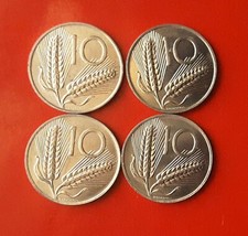 4 MONETE DA 10 LIRE 1981 E 1982 ERRORE - MANCANZE DI METALLO AL ROVESCIO [N347]