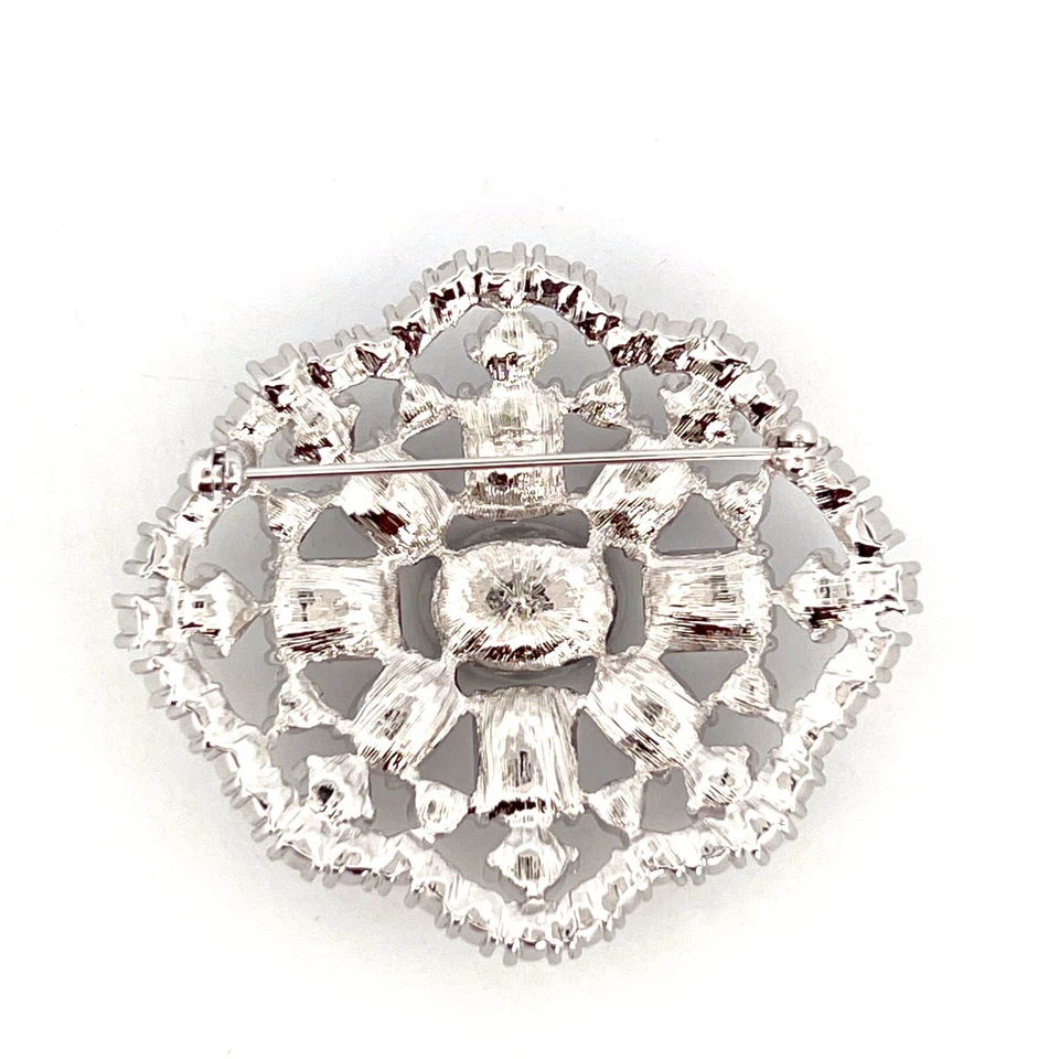 Juego de broches de aleación de metal chapado en rodio con cristales checos multicolores Foto 4 de 4