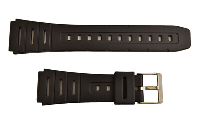 20MM WATCH BAND  BLACK Resin  FIT CASIO  CA-53W W-720 W-520U CA-61W DB-57  