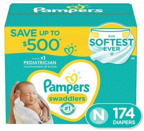 1 New RARE Vtg 1993 Pampers Plastic DIAPER Sz 1 Children In Yellow