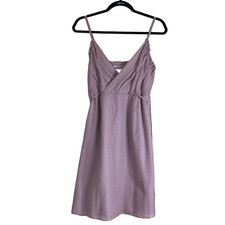 J. Crew Womens Slip Dress Size 6 Solid Purple Silk Spaghetti Straps Summer NWT