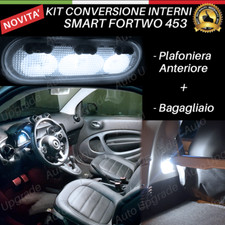 KIT FULL LED INTERNI PER SMART FORTWO 453 PLAFONIERA ANT + LUCE BAGAGLIAIO 6000K