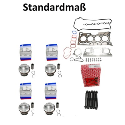 4xKolben STD+Dichtsatz+Schrauben für Mercedes Dacia Renault 1.2 TCE120A12479R 80