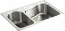 Kohler 3361-4 Staccato Self-Rimming Sink Brushed 