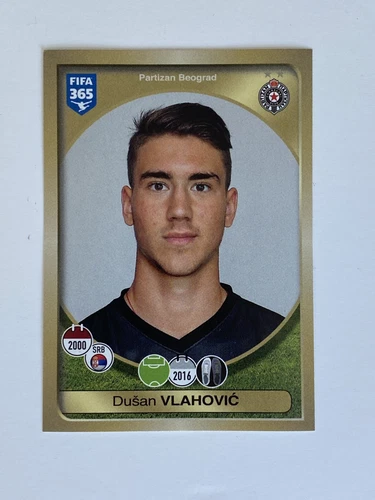 Dusan Vlahovic True Rookie Sticker - 2016 FIFA Panini 365 - Blue Back Version