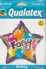 Qualatex Star "Forty" 20" Foil Balloon