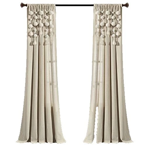 Cotton Blend Brown Window Curtains & Drapes