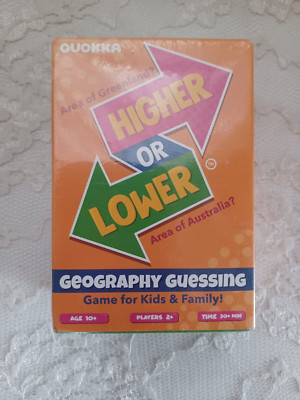 Quokka Higher Or Lower Family Quiz Card Game @ GEOGRAPHY GUESSING AGES 10+