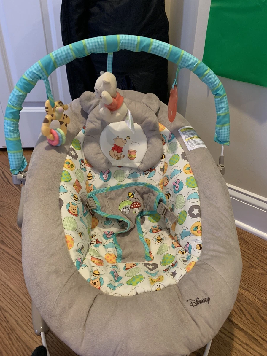 Disney Baby Bouncer Seat Winnie the Pooh Dots Hunny Pots. Pick Up Only
