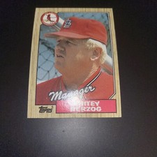 1987 Topps St. Louis Cardinals Baseball Card #243 Whitey Herzog MG