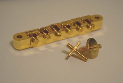 New Gold Tune-O-Matic Guitar Bridge w/ Adjusting Screws Pro Stratocaster