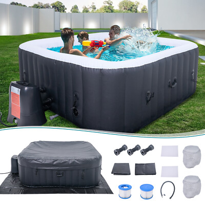 Person 6x6ft Blow Up Hot Tub Outdoor Bathtub and Pool with