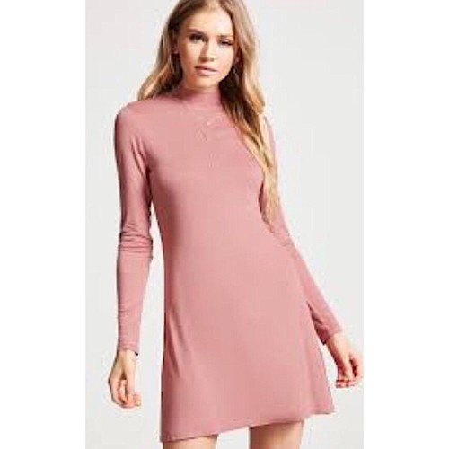 Forever 21 Long Sleeve Dress Mauve 