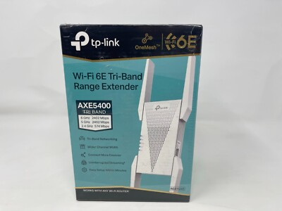 TP-Link - AXE5400 Tri-Band Mesh Wi-Fi 6E Range Extender - White