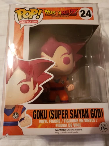Funko Pop Dragon Ball Z Goku Super Saiyan God Retired #24 Brand New MINT RARE!
