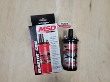 MSD Ignition Coil 8222 Blaster High Vibration Black 45000 Volts Canister Socket