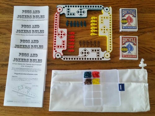 2-4 Player Pegs and Jokers or Marbles NEW American Made in USA Family Game Night - Picture 2 of 6