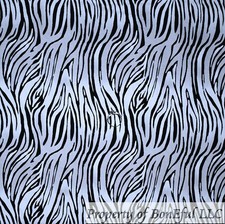 BonEful Fabric Cotton Quilt Black White Animal Zebra Skin Print Jungle Kid SCRAP