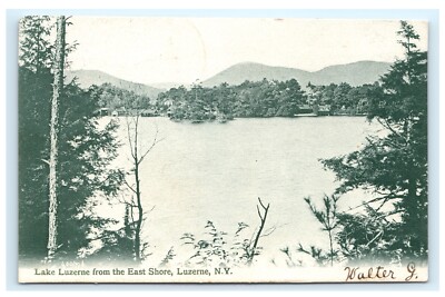 Lake Luzerne NY from East Shore Adirondacks Warren County UDB Postcard B7